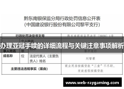 办理亚冠手续的详细流程与关键注意事项解析